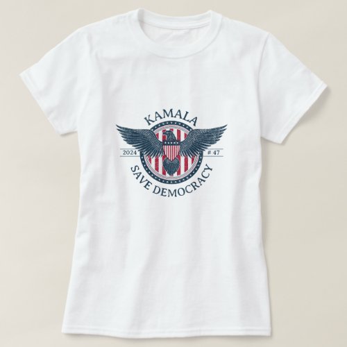 Kamala Harris Save Democracy American Eagle T_Shirt