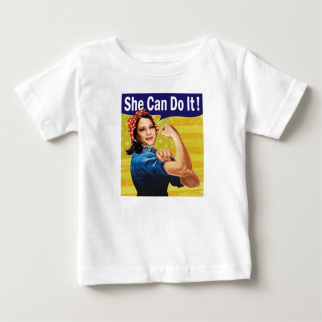 Kamala Harris She Can Do It Baby Fine Jersey Baby T-Shirt (Front)