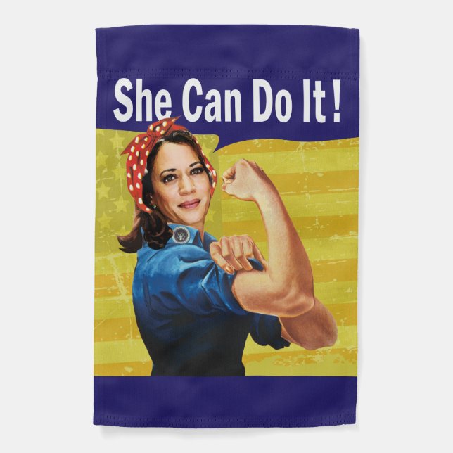 Kamala Harris She Can Do It! Garden Flag (Front)