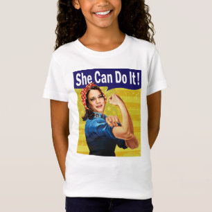 Kamala Harris She Can Do It Girls' Fine Jersey  T-Shirt