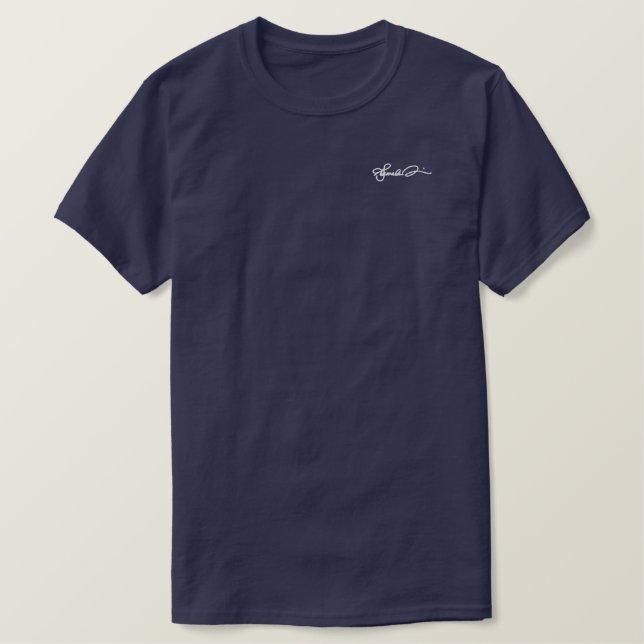 Kamala Harris Signature Embroidered T-Shirt (Design Front)
