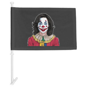 Kamala Harris Spooky Halloween Clown Election 2024 Car Flag