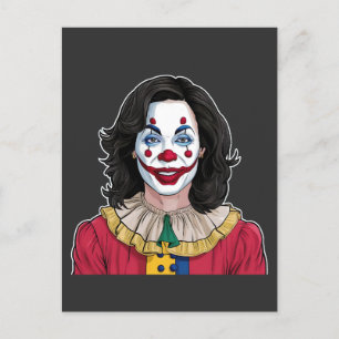 Kamala Harris Spooky Halloween Clown Election 2024 Invitation Postcard