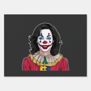 Kamala Harris Spooky Halloween Clown Election 2024 Sign
