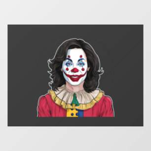 Kamala Harris Spooky Halloween Clown Election 2024 Window Cling