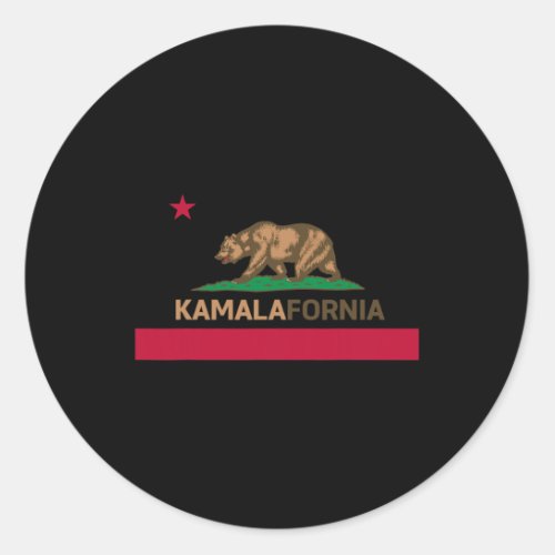 Kamala Harris Supporter California Californian  Classic Round Sticker