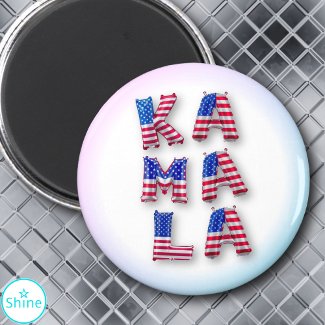Kamala Harris Supporter USA Flag Balloon Alphabets