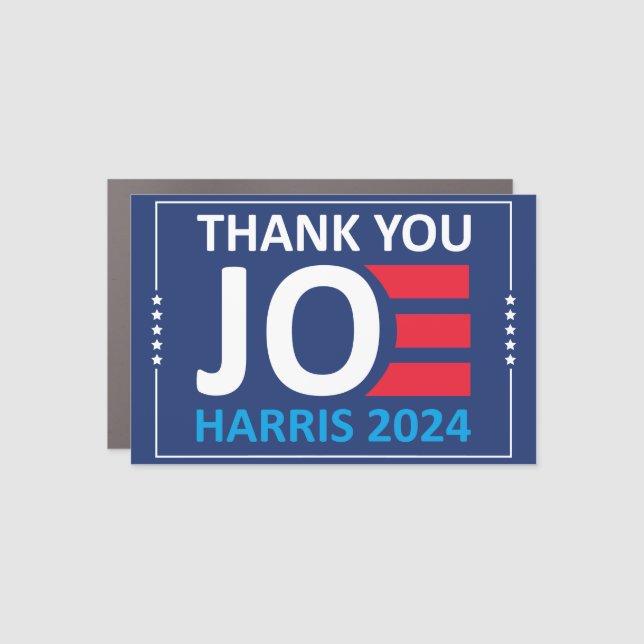 Kamala Harris Thank You Joe, Presidential Election Car Magnet (Front)