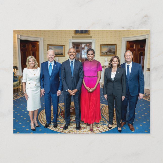 Kamala Harris & the Obamas & Bidens Postcard (Front)