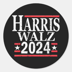 Kamala Harris Tim Walz 2024 Classic Round Sticker