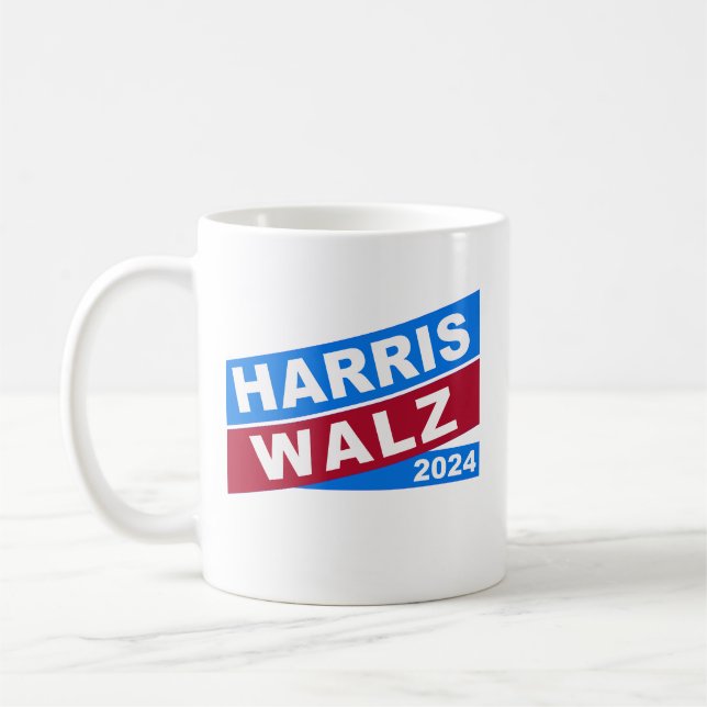 Kamala Harris Tim Walz 2024 coffee Coffee Mug (Left)