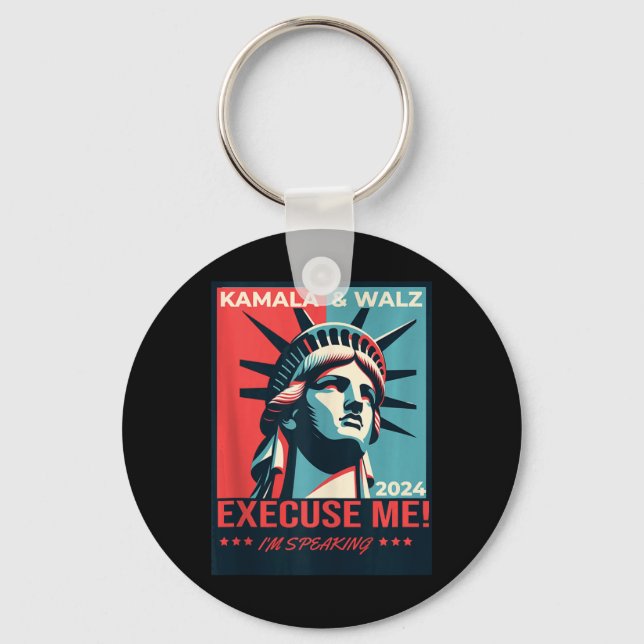 Kamala Harris Tim Walz 2024 Election  Keychain (Front)