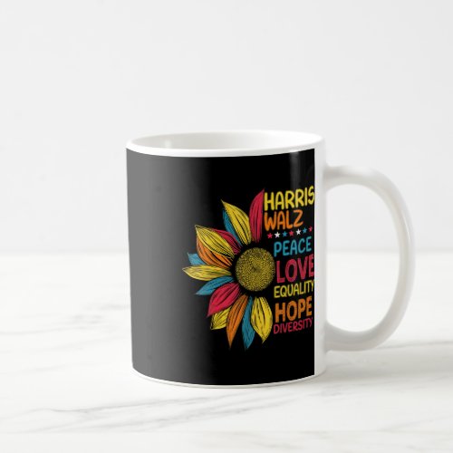 Kamala Harris Tim Walz 2024 Peace Lgbt Harris Walz Coffee Mug