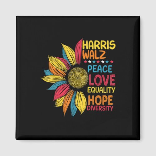 Kamala Harris Tim Walz 2024 Peace Lgbt Harris Walz Magnet