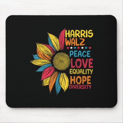 Kamala Harris Tim Walz 2024 Peace Lgbt Harris Walz Mouse Pad