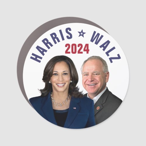 Kamala Harris Tim Walz 2024 President Vice Photos Car Magnet