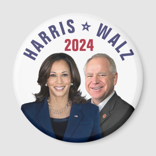 Kamala Harris Tim Walz 2024 President Vice Photos Magnet