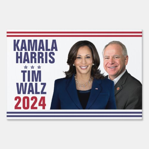 Kamala Harris Tim Walz 2024 President Vice Photos Sign