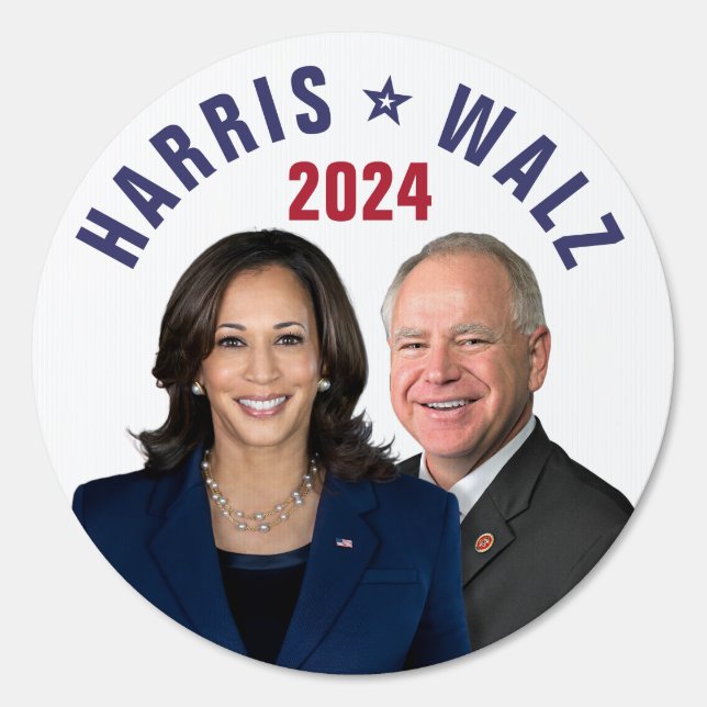 Kamala Harris Tim Walz 2024 President Vice Photos Sign (Front)