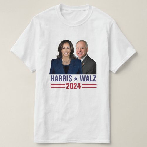 Kamala Harris Tim Walz 2024 President Vice Photos T_Shirt