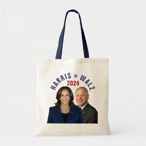 Kamala Harris Tim Walz 2024 President Vice Photos Tote Bag