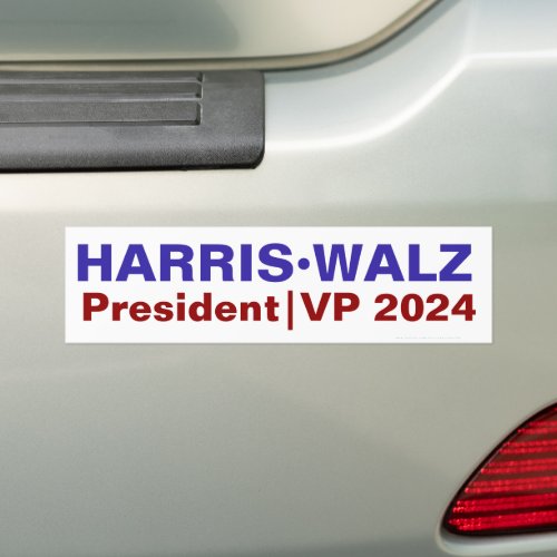 Kamala Harris Tim Walz 2024 President  Vice Pres Bumper Sticker