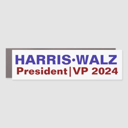 Kamala Harris Tim Walz 2024 President  Vice Pres Car Magnet