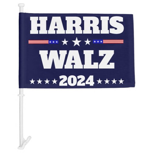 Kamala Harris Tim Walz 2024 US President Campaign Car Flag