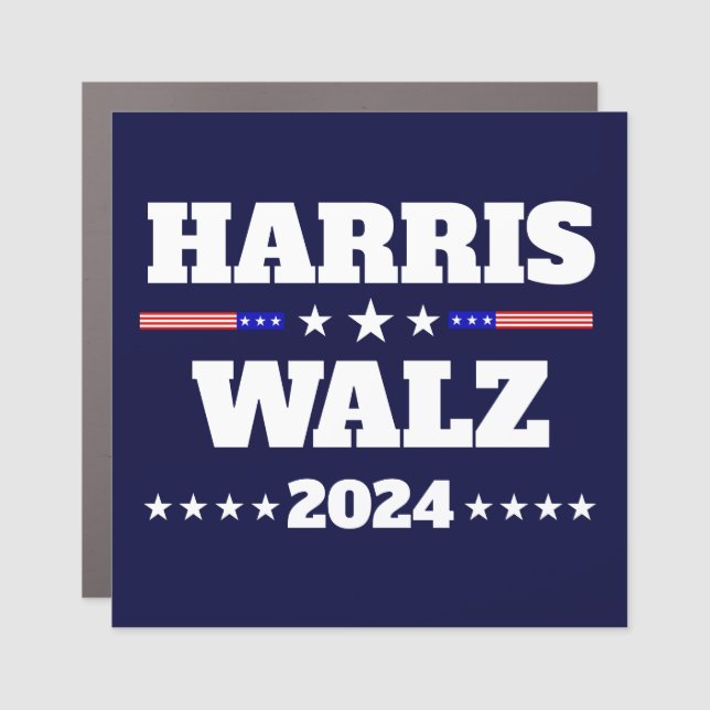 Kamala Harris Tim Walz 2024 US President Campaign Car Magnet (Front)
