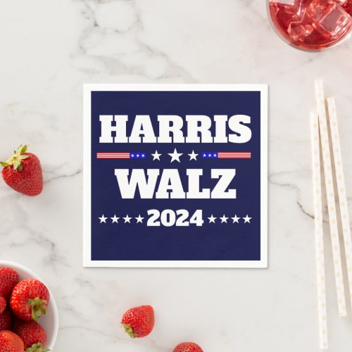 Kamala Harris Tim Walz 2024 US President Campaign Napkins