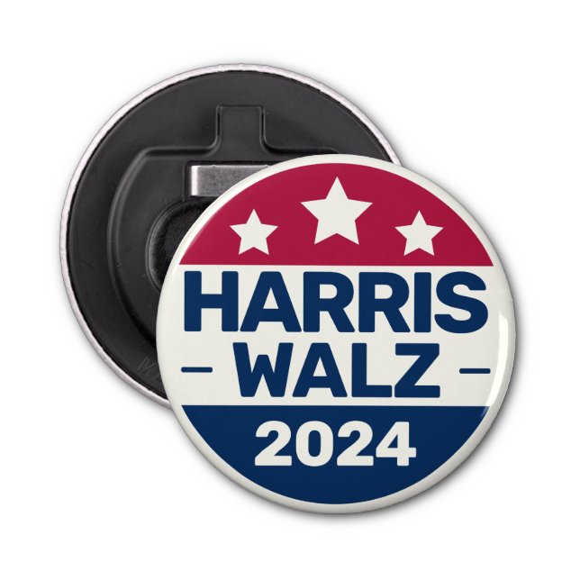 Kamala Harris Tim Walz campaign 2024 Presidetial Bottle Opener (Front)