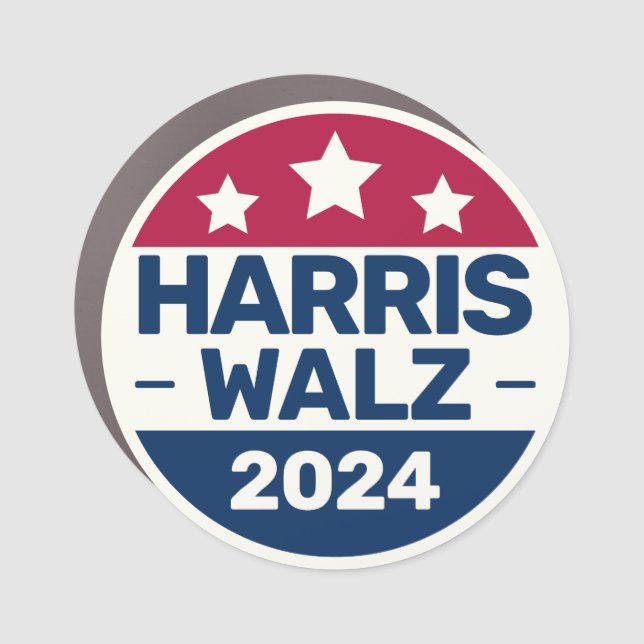 Kamala Harris Tim Walz campaign 2024 Presidetial Car Magnet (Front)