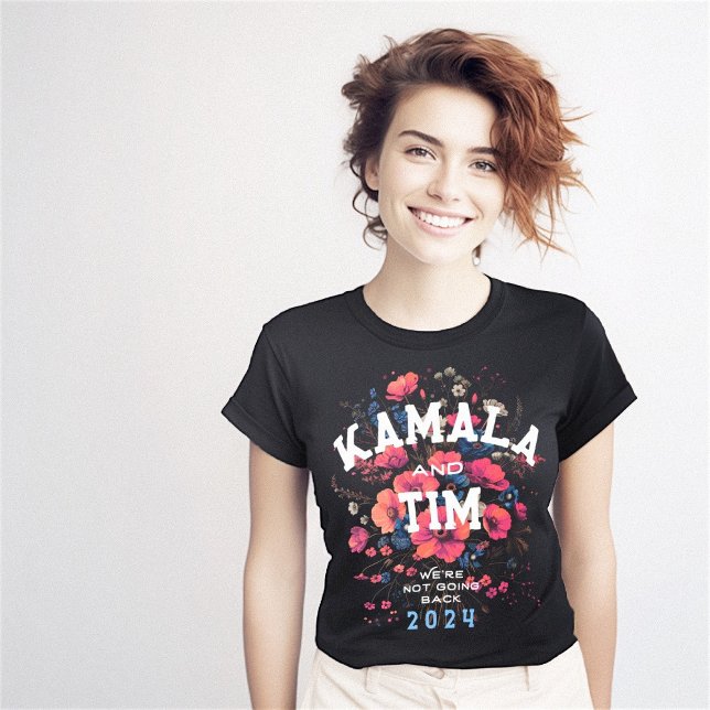 Kamala Harris Tim Walz Floral Female First T-Shirt (Kamala Harris Tim Walz Floral Female First T-Shirt)