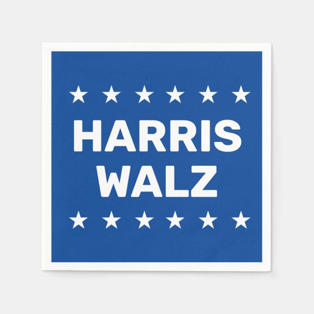 Kamala Harris Tim Walz  Napkins (Front)
