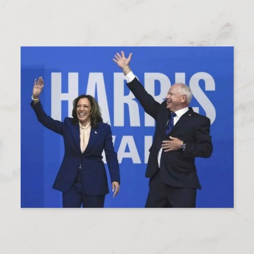 Kamala Harris Tim Walz Postcard