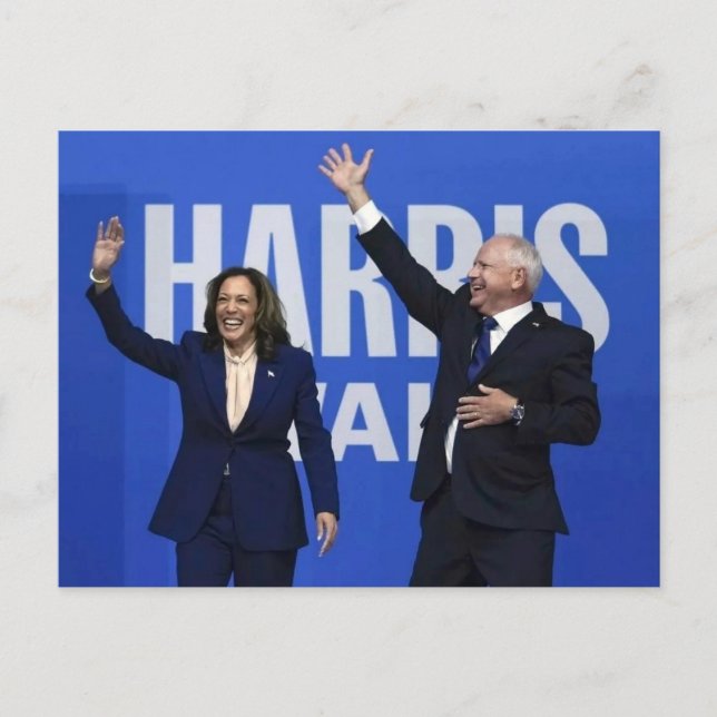 Kamala Harris Tim Walz Postcard (Front)