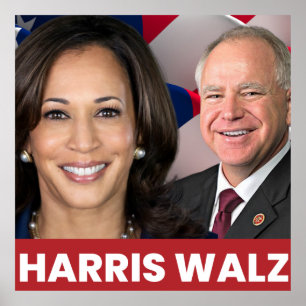 Kamala Harris Tim Walz  Poster