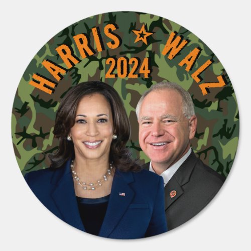 Kamala Harris Tim Walz President Vice Photos Camo Sign