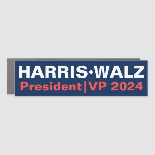 Kamala Harris Tim Walz President   Vice Pres 2024 Car Magnet