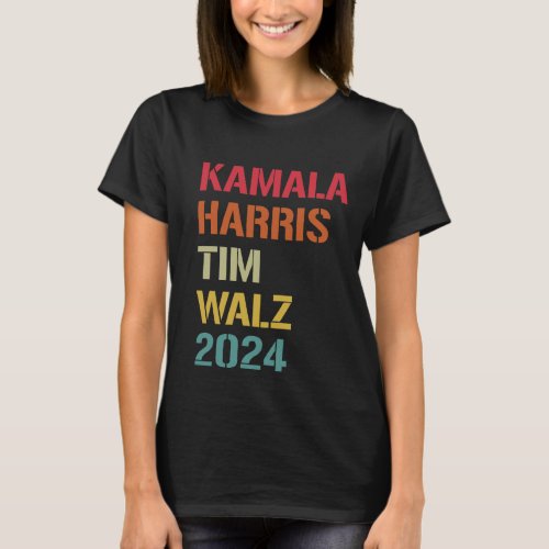 Kamala Harris Tim Walz Waltz 2024 Election Democra T_Shirt