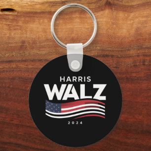 Kamala Harris Tim Walz Waltz 2024 Election Keychain