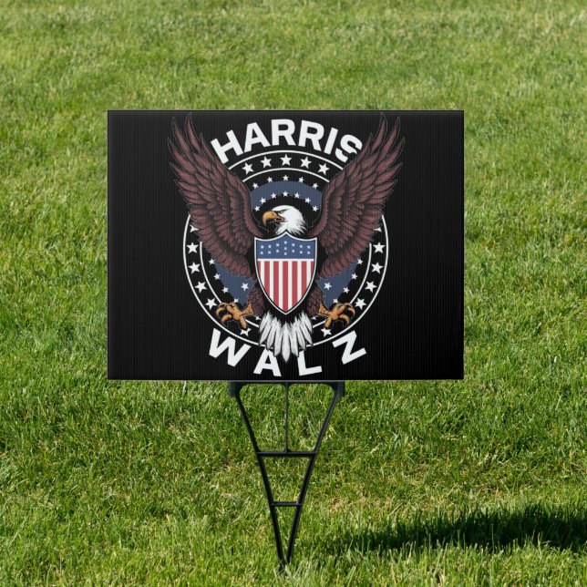 Kamala Harris Tim Walz Waltz 2024 Election Sign (Insitu)
