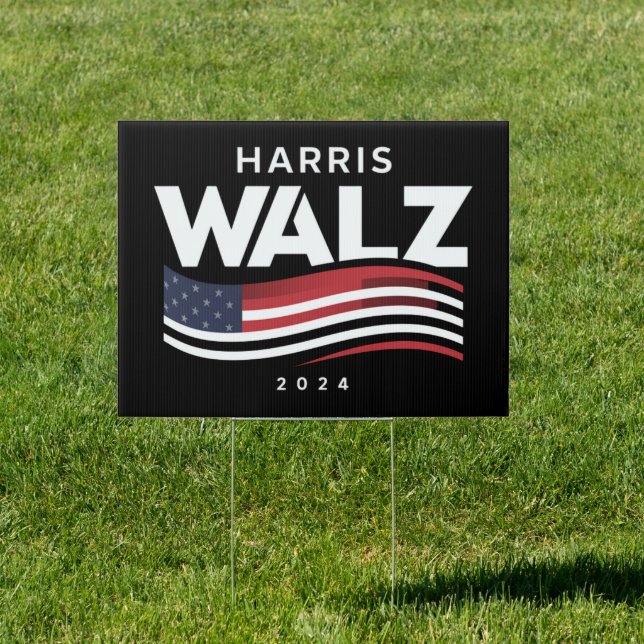 Kamala Harris Tim Walz Waltz 2024 Election Sign (Insitu)
