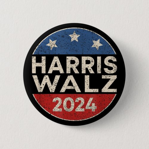 Kamala Harris Tim Walz Waltz 2024 Retro men women Button