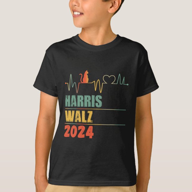 Kamala Harris Tim Walz Waltz Harris Walz Waltz 202 T-Shirt (Front)