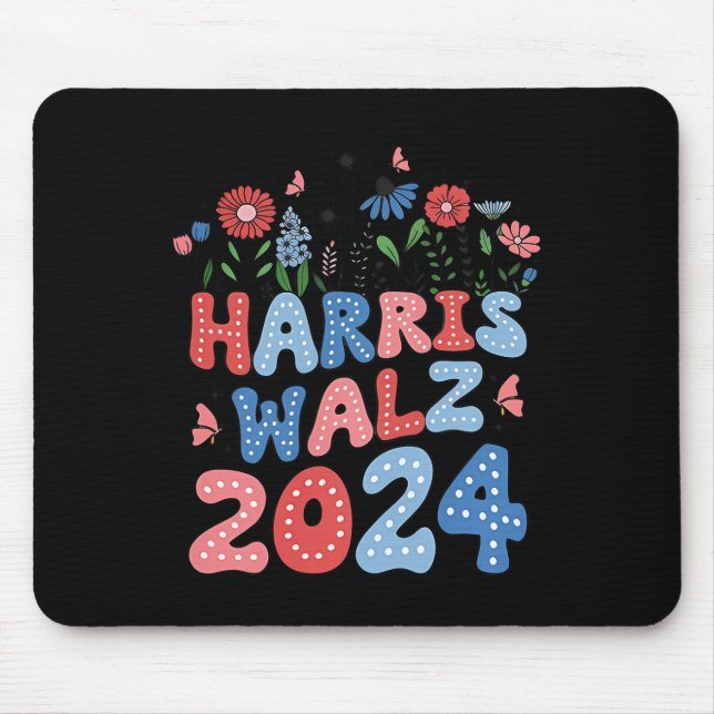 Kamala Harris Tim Walz Waltz  Mouse Pad (Front)