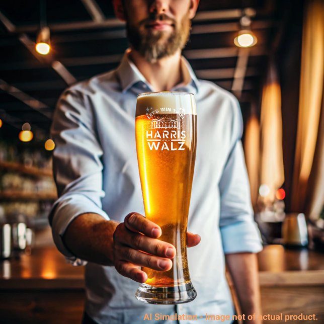 Kamala Harris, Tim Walz White House Let’s Win This Pilsner Glass (Creator Uploaded)