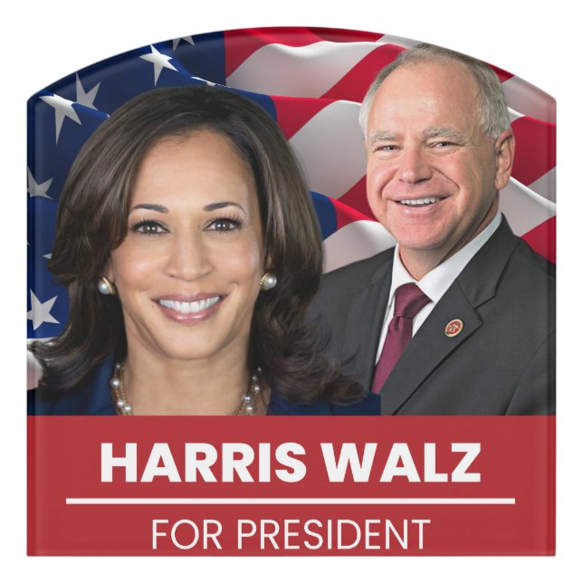 Kamala Harris Tim Walz Yard sign (Contour Front)