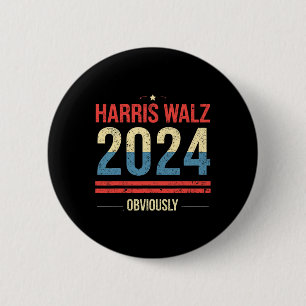 Kamala Harris Tim Wheimer Obviously Apparel Vote B Button