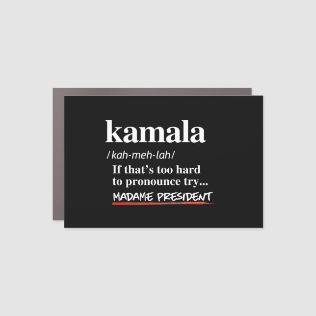 Kamala Harris - Try Madame President Car Magnet (Front)